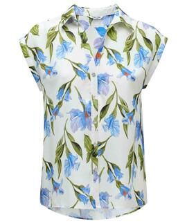 CAMISA MANGA CORTA CON ESTAMPADO FLORAL