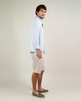 CAMISA LINO GARMENT DYED CELESTE