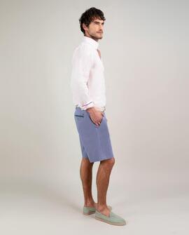 CAMISA LINO GARMENT DYED ROSA