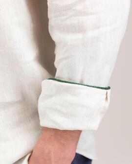 CAMISA LINO GARMENT DYED BEIGE