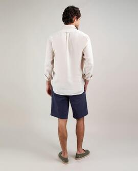 CAMISA LINO GARMENT DYED BEIGE