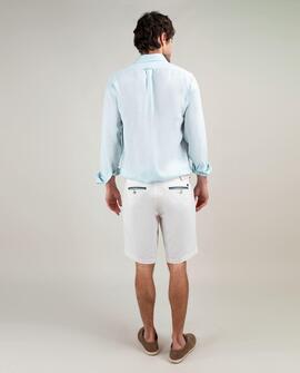 CAMISA LINO GARMENT DYED AGUAMARINA