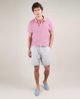 POLO PIQUÉ GARMENT DYED SLIM FIT ROSA