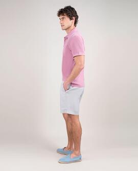 POLO PIQUÉ GARMENT DYED SLIM FIT ROSA