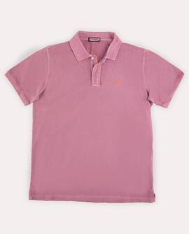 POLO PIQUÉ GARMENT DYED SLIM FIT ROSA