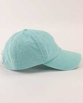 GORRA UNISEX ALGODÓN LAVADO VERDE AGUA