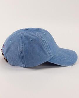 GORRA UNISEX ALGODÓN LAVADO CELESTE