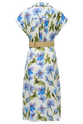 VESTIDO LARGO CAMISERO CON ESTAMPADO FLORAL