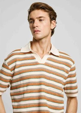 POLO MANGA CORTA DE PUNTO LAMAR RAYAS MULTICOLOR