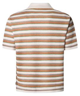 POLO MANGA CORTA DE PUNTO LAMAR RAYAS MULTICOLOR