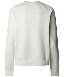 SUDADERA DE MUJER VELLY REGULAR FIT 808 MOUSSE WHITE