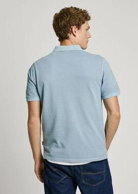 POLO PIQUÉ NEW OLIVER SLIM FIT 563 STEEL BLUE