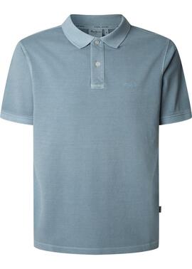 POLO PIQUÉ NEW OLIVER SLIM FIT 563 STEEL BLUE