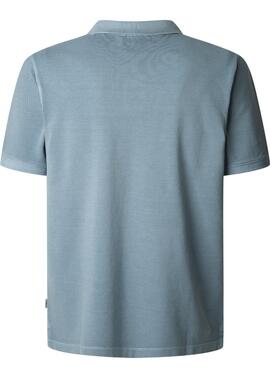 POLO PIQUÉ NEW OLIVER SLIM FIT 563 STEEL BLUE