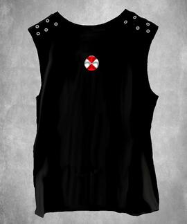 CAMISETA DE MUJER LASAL BAD ORANGE NEGRA