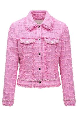 CHAQUETA TWEED ROSA CON DETALLES DE PEDRERÍA