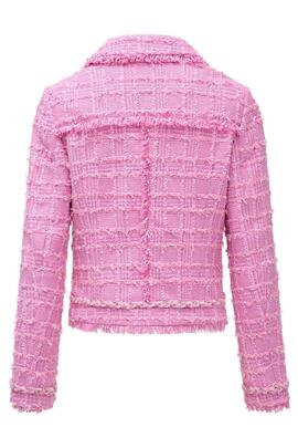 CHAQUETA TWEED ROSA CON DETALLES DE PEDRERÍA