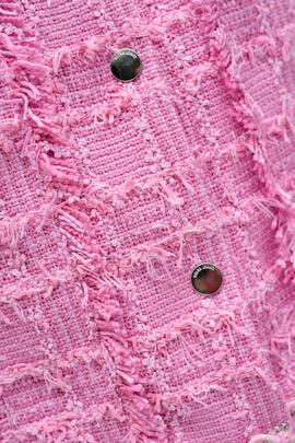 CHAQUETA TWEED ROSA CON DETALLES DE PEDRERÍA