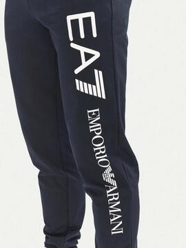 PANTALÓN DE CHANDAL EA7 TRAIN LOGO SERIES AZUL MARINO / BLAN