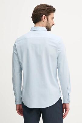 CAMISA CLÁSICA DE ALGODÓN OXFORD CELESTE
