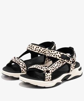 SANDALIA FLAME CON TIRAS DOTTY ANIMAL PRINT