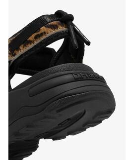 SANDALIA FLAME CON TIRAS DE LEOPARDO