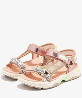 SANDALIA FLAME CON TIRAS MULTICOLOR