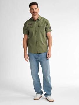 CAMISA MANGA CORTA NOVA VERDE CAQUI