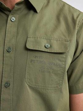 CAMISA MANGA CORTA NOVA VERDE CAQUI