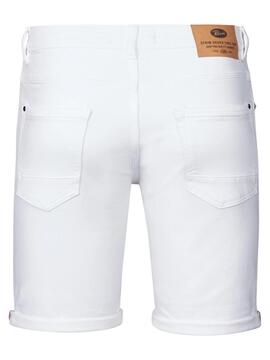 PANTALÓN CORTO VAQUERO JACKSON SLIM FIT BLANCO