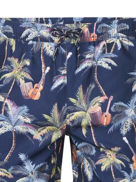 BAÑADOR CON ESTAMPADO INTEGRAL WAVECRESTWAY AZUL MARINO