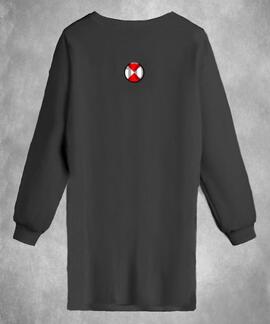 VESTIDO SUDADERA LASAL UNIVERSE NEGRO DESGASTADO
