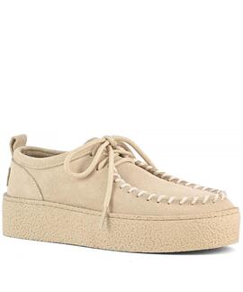 ZAPATO WALLABY MONOCOLOR CON PLATAFORMA MOLLY ANTE BEIGE