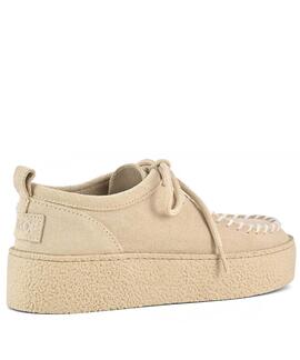 ZAPATO WALLABY MONOCOLOR CON PLATAFORMA MOLLY ANTE BEIGE