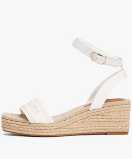 SANDALIAS DE MEDIA CUÑA CON YUTE ESTILO ALPARGATA BLANCA