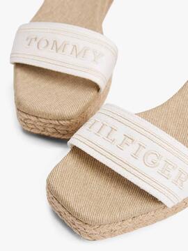 SANDALIAS DE MEDIA CUÑA CON YUTE ESTILO ALPARGATA BLANCA