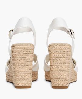 SANDALIAS DE CUÑA CON YUTE ESTILO ALPARGATA BLANCA