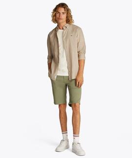 CAMISA DE LINO REGULAR FIT BEIGE