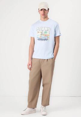 CAMISETA RELAXED FIT ARCH SAILING CELESTE
