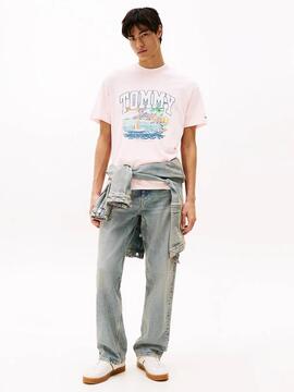 CAMISETA RELAXED FIT ARCH SAILING ROSA
