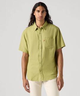 CAMISA MANGA CORTA SUNSET ONE POCKET VERDE CAQUI