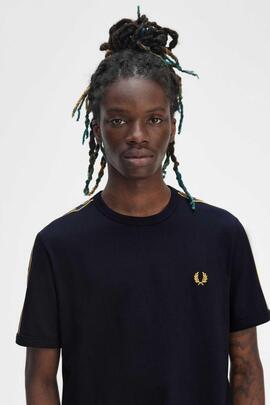 CAMISETA CONTRAST TAPE RINGER NAVY / HONEY