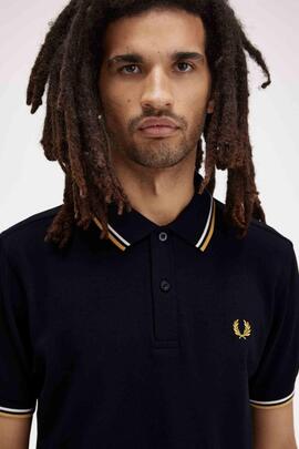 POLO TWIN TIPPED M3600 W53 NAVY / ECRU / HONEYCOMB