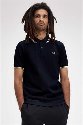 POLO TWIN TIPPED M3600 W53 NAVY / ECRU / HONEYCOMB