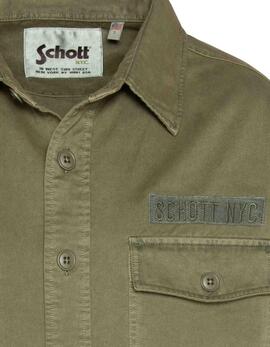 SOBRECAMISA MILITAR SHSTANTONML REGULAR FIT VERDE CAQUI