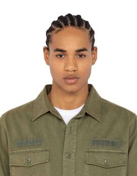 SOBRECAMISA MILITAR SHSTANTONML REGULAR FIT VERDE CAQUI