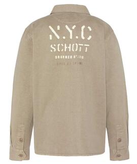 SOBRECAMISA MILITAR SHSTANTONML REGULAR FIT TAUPE