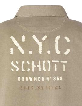 SOBRECAMISA MILITAR SHSTANTONML REGULAR FIT TAUPE