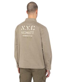 SOBRECAMISA MILITAR SHSTANTONML REGULAR FIT TAUPE