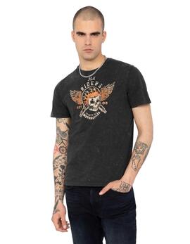 CAMISETA TSBEDFORD REGULAR FIT NEGRA LAVADA